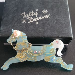 Tatty Devine Rare Acrylic Carousel Horse Brooch.